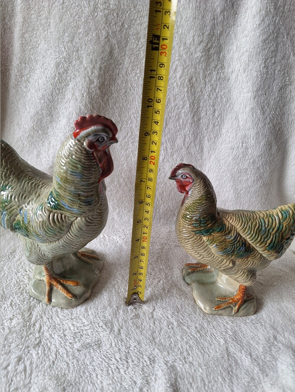 Vintage Madeline Originals California Ceramic Rooster Hen Figurine Pair USA - Picture 15 of 16